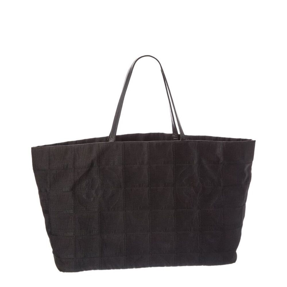 Chanel Black Quilted Nylon New Travel Line Tote Gm (Authentic Pre-Loved)